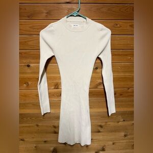Elegant Cream Knit Dress